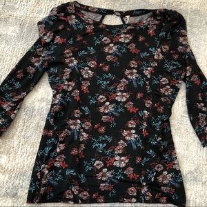 Free People Dock Street Ruffle Top Floral  Size L